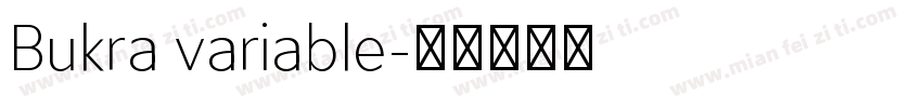 Bukra variable字体转换
